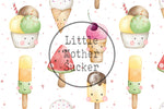 Lade das Bild in den Galerie-Viewer, Frottee Jersey &quot;Happy Ice Cream&quot; COLLECTION 0,5 m Lager
