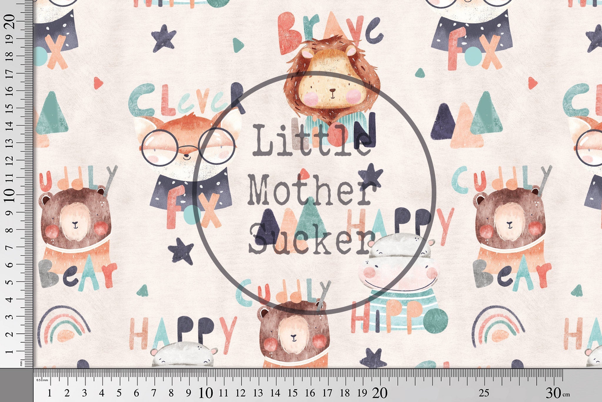 Design "Clever Brave Happy Cuddly" 0,5 m