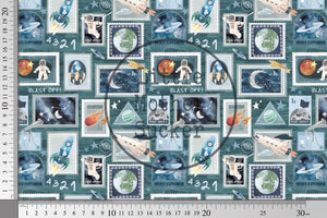 Supersoft Premium Jersey "Space Walk Stamps" Cosmos 0,5 m