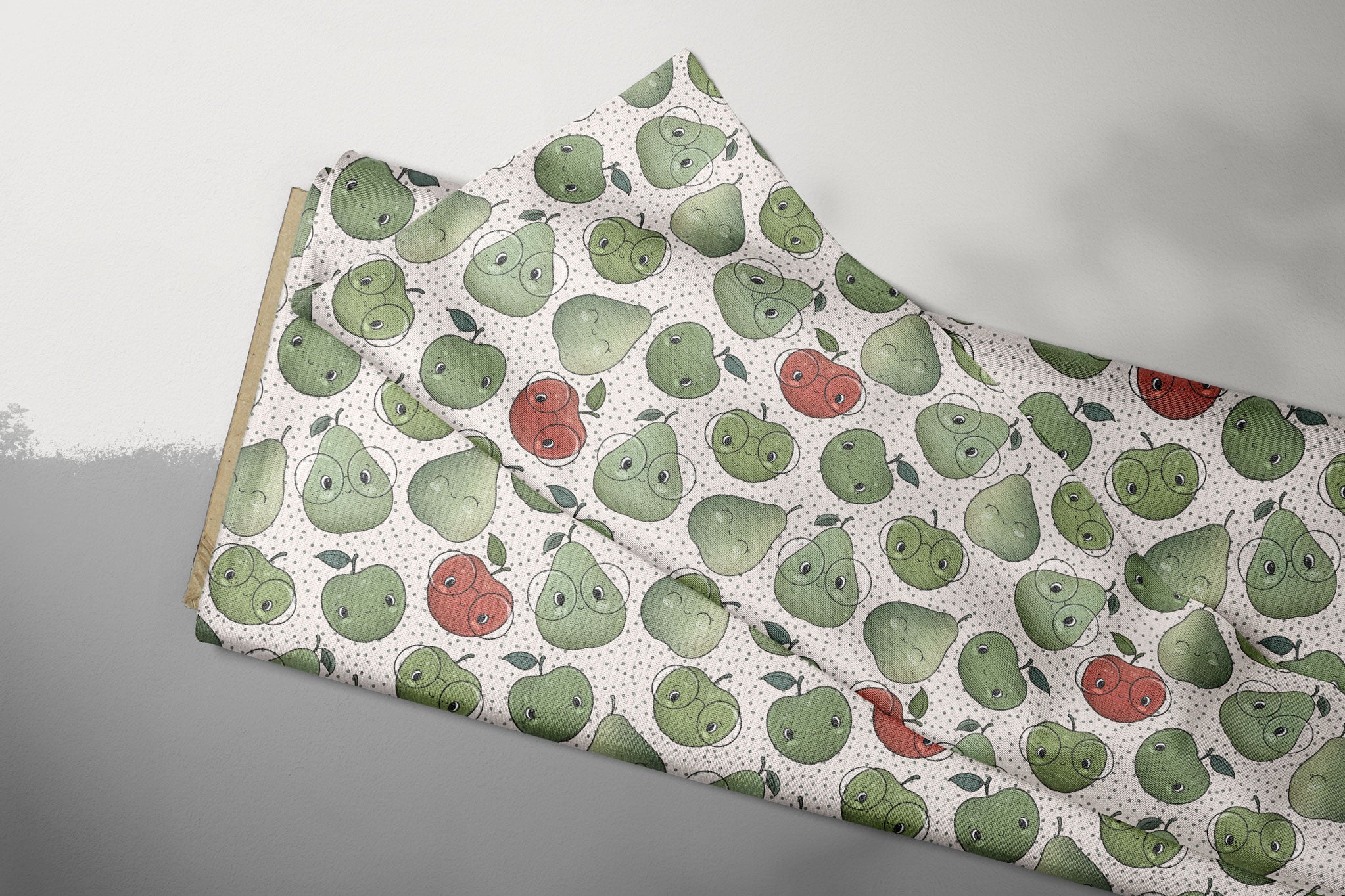 Supersoft Premium French Terry "An Apple a Day" klein 0,5 m Sonderdruck