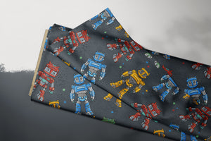 Supersoft Premium French Terry "Super Robo" groß 0,5 m