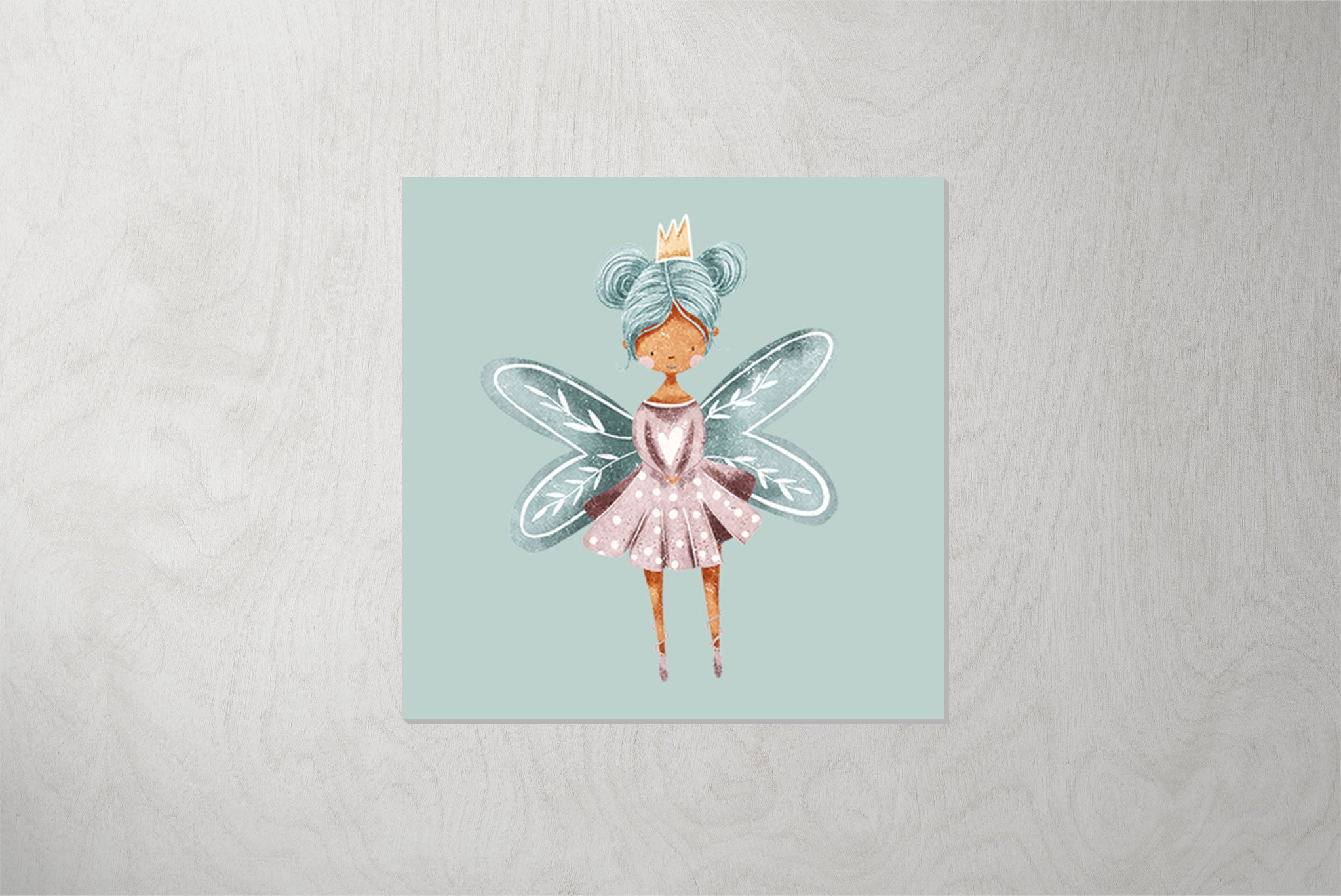 Kunstleder Patch "Ensley Fee" mint 3,5 x 3,5 cm