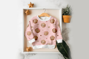 Supersoft Premium French Terry "Cute Cookies" groß 0,5 m